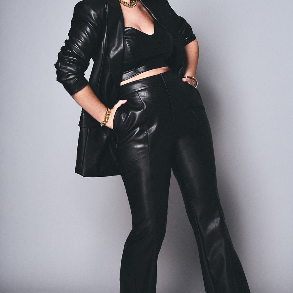 Eloquii Faux Leather Suit